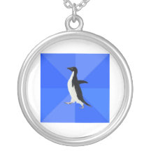 Socially Awkward Penguin Advice Animal Meme Jewelry