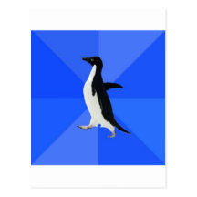 Socially Awkward Penguin Advice Animal Meme Post Card