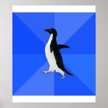 Socially Awkward Penguin Advice Animal Meme Print