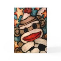SOCK-er Monkey Greeting Card