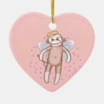 Sock Monkey Angel Ornament