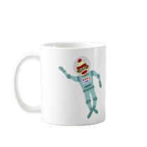 Sock Monkey Astronaut Mug