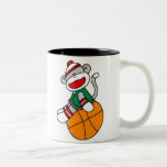 Sock Monkey Basketball Coffee Mugs