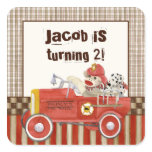 Sock Monkey, Birthday Party Seals, Cupcake Toppers stickers