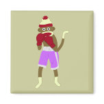 Sock Monkey Boxer magnets