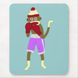 Sock Monkey Boxer Mouse Mats