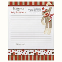 Sock Monkey, Boy Baby Shower Blessings flyers