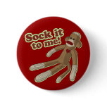Sock Monkey Button