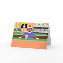 Sock Monkey Coffee Shop Barista Cards