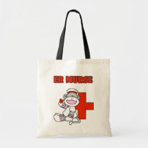 Sock Monkey ER Nurse T-shirts and Gifts Bags