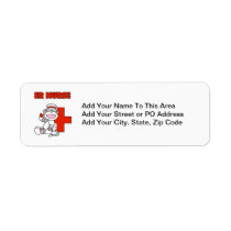 Sock Monkey ER Nurse T-shirts and Gifts Custom Return Address Label