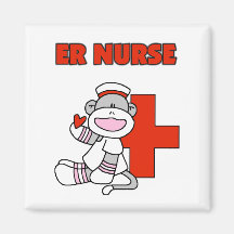 Sock Monkey ER Nurse T-shirts and Gifts Refrigerator Magnet