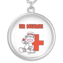 Sock Monkey ER Nurse T-shirts and Gifts Pendants