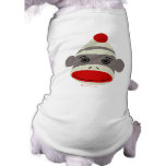 Sock Monkey Face Doggie Ringer T
