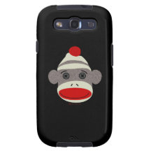 Sock Monkey Face Droid Case Galaxy S3 Cases