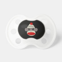 Sock Monkey Face Pacifier