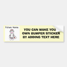 Sock  Monkey Future Nurse T-shirts and Gifts Bumper Sticker