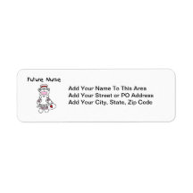 Sock  Monkey Future Nurse T-shirts and Gifts Custom Return Address Label