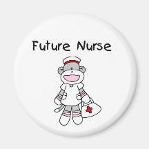 Sock  Monkey Future Nurse T-shirts and Gifts Magnets