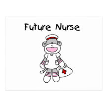 Sock  Monkey Future Nurse T-shirts and Gifts Postcard