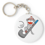 Sock Monkey  Golf Keychain