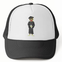 Sock Monkey Graduation Mesh Hat