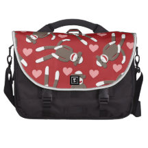 Sock Monkey Hearts Commuter Bag