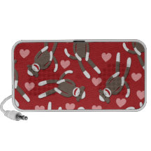 Sock Monkey Hearts PC Speakers