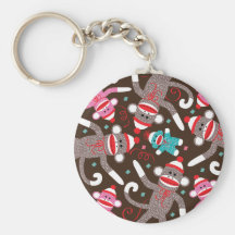 Sock Monkey Keychain