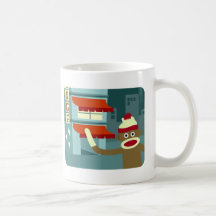 Sock Monkey Lounge Night Coffee Mug