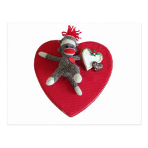 Sock Monkey Love #3 Post Card