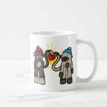 Sock Monkey Love Coffee Mug