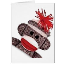 Sock Monkey merchandise products gifts Greeting Cards