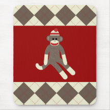 Sock Monkey Mouse Pad