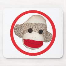Sock monkey mouse pads