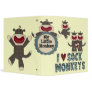 sock monkey notebook binder