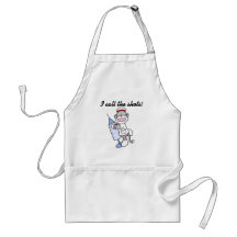 Sock Monkey Nurse I Call the Shots Gifts Apron