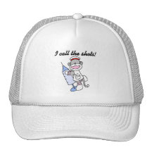 Sock Monkey Nurse I Call the Shots Gifts Hat