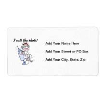 Sock Monkey Nurse I Call the Shots Gifts Custom Shipping Label