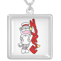 Sock Monkey Nurse T-shirts and Gifts Necklaces