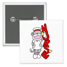 Sock Monkey Nurse T-shirts and Gifts Pins