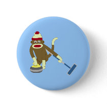 Sock Monkey Olympic Curling