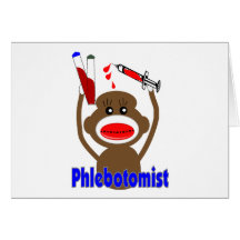 Sock Monkey Phlebotomist Gifts--Adorable Cards
