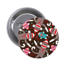 Sock Monkey Pins