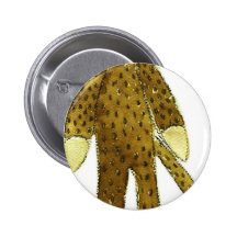 sock monkey red lips pinback button