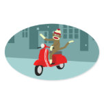 Sock Monkey Scooter stickers