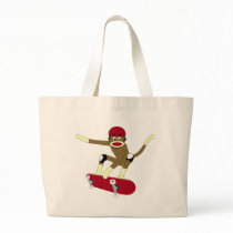 Sock Monkey Skateboarder Bags