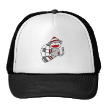 Sock Monkey Soccer Hat