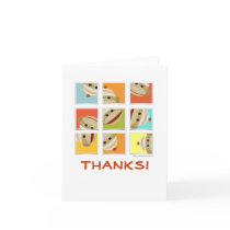 Sock Monkey Socks Blocks Thank You Card