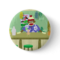 Sock Monkey Tiki Bar Pin